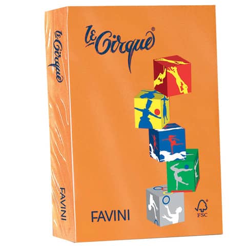 Carta colorata FAVINI LE CIRQUE per tutte le tecnologie di stampa 80 g/m² A4 arancio tropico 205  500 fogli - A71E504